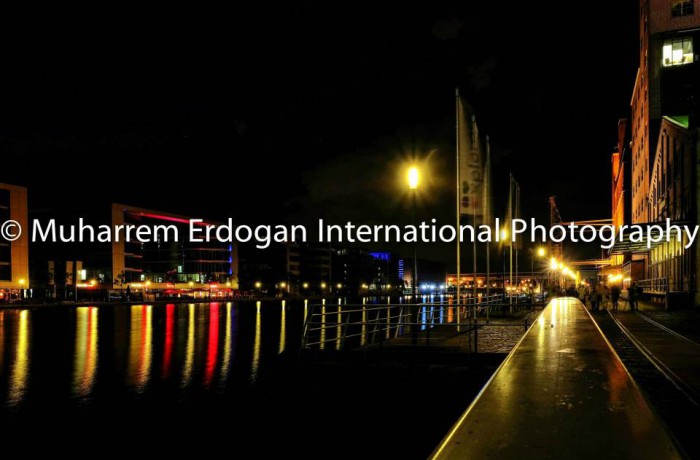 Night Impressions Duisburg Inner Harbour Germany – 21 – 07 – 2015